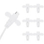 TLICLP 6 Pièces Protège Câble Chargeur en Silicone Forme Petit Ange Blanc, Protection Câble USB C Anti-Rupture, Économiseur de C