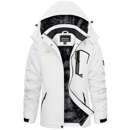 KEFITEVD Veste Ski Femme Manteau Imperméable Coupe-Vent Chaude Hiver Vest