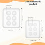 2 moules en résine silicone Tyqour pour perles avec trous - pour création de bijoux et artisanat DIY