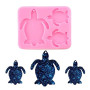 Nifocc Lot de 2 moules en silicone avec trous en forme de tortue de mer - Pour bricolage de bijoux et d'artisanat