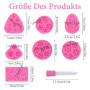 Lot de 8 moules à fleurs en silicone 3D avec 1 goutte à goutte rose pour gelée, fondant, chocolat, crème glacée, bougies, colle