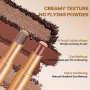 6Pcs Fard à Paupières 3-Couleur Shimmer Gradient Crayon à Paupières,Ombre à Paupières Crème Mate et Irisée