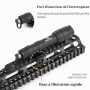 QIRUIMY M600C Lampe de poche LED Torche tactique 600 Lumens,Lumière Scout légère pour mlok Keymod 20mm Picatinny Rail System (No
