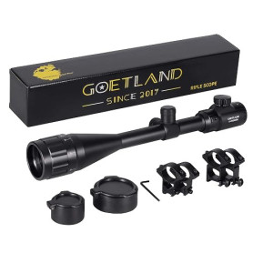 Goetland Lunettes de Visée 6-24x50 AOEG Telemetre Red Dot Rouge Vert Illuminé Rangerfinding SFP pour Tactique Chasse Airsoft Arb