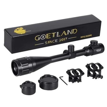 Goetland Lunettes de Visée 6-24x50 AOEG Telemetre Red Dot Rouge Vert Illuminé Rangerfinding SFP pour Tactique Chasse Airsoft Arb