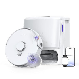 NARWAL Freo Z10 Pro Robot Aspirateur Laveur Aspiration 18500Pa Séchage 40°C | Lavage Mops Eau Chaude 75°C IA, Brosse Anti-emmêle