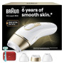 Braun Epilateur Lumiere Pulsee Silk·expert Pro 5 PL5262, Blanc et Or | Alternative au Laser à Domicile, Filaire, avec Pochette,