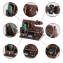 Cadeau Original homme Support Bois Téléphone Bureau et Montre Organisateur de Table pour Fête des Pères