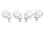 Tabouret Roulant Rond, Tabouret Roulant Bas en Cuir PU, Petit Tabouret Bas Pivotant à 360 ° avec roulettes, Chaise Basse à Siège