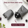 Romon Verre a Pied Plastique, Lot de 2 Noir 200ml Verres à Vin Portable Pliable, Réutilisable, Verre camping Anti-casse avec Boî