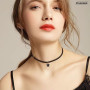 PYSEOSISE Collier Ras-du-Cou Noir, 15 Pièces Colliers Choker Femme, Chokers en Velours Noir Réglables Collier Gothique Tour de C
