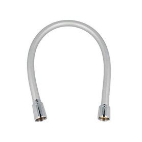 tecuro Flexible de douche Premium 0,50 m anti-torsion argenté lisse KTW/DVGW