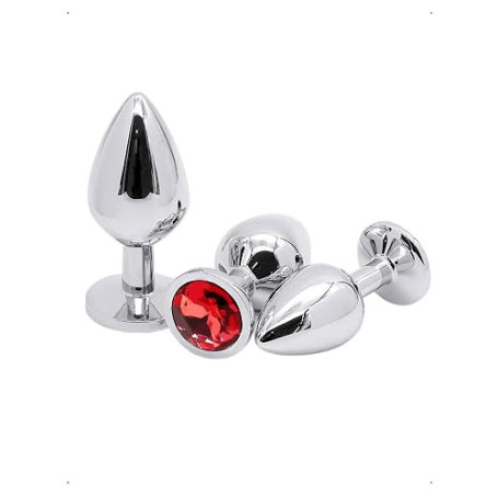 KONFEN 3 Pcs Plug Anale Métal pour Débutants Sex Toýs Plaisir Grand Moyenne Petite Taille Femme Homme, Facilement Nettoyable But