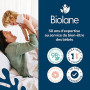 BIOLANE - Tétines rondes - Sucettes extra-fines - 0 à 6 mois - Jaune et Beige - Téterelle en caoutchouc naturel - Respect du dév