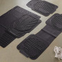 Amazon Basics Lot de 4 tapis de sol et de coffre robustes en PVC pour voitures, SUV, fourgonnettes toutes saisons, Noir