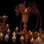 Bougies chauffe-plat LED sans flamme, lot de 24, piles CR2032 incluses, effet de flamme réaliste, autonomie 200+ heures, jaune c