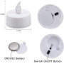 Bougies chauffe-plat LED sans flamme, lot de 24, piles CR2032 incluses, effet de flamme réaliste, autonomie 200+ heures, jaune c
