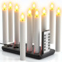 PChero Bougie Chandelier LED Rechargeable, Lot de 10 Fausses Bougies à LED Flamme Vacillante Bougie Decorative Electrique avec T
