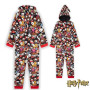 Harry Potter Combinaison Pyjama Enfant - Surpyjama Garcon ou Fille en Polaire - Onesie 7-14 Ans - Gryffondor