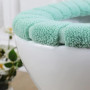 Lot de 4 housses de siège de toilette lavables en peluche pour salle de bain, douces et chaudes, lavables