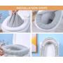 Lot de 4 housses de siège de toilette lavables en peluche pour salle de bain, douces et chaudes, lavables