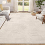 Enyhom Tapis Salon Moelleux 120 x 160 cm, Shaggy Tapis Chambre Poil Courts avec Effet Haut-Bas Effet 3D, Haute Densité de Poils,