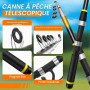 VeftBltrem Canne à Pêche Télescopique pour Enfants, Kit Complet avec 2 Tailles (1.8m & 2.1m), Moulinet et Appâts, Matériel de Dé