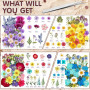 Vautvis 159 Fleurs Séchées Naturelles avec 1 Pince | Vraies Fleurs Pressées, Décoration Scrapbooking, Bougie Bricolage, Résine É