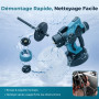 MidingChai Pistolet a Peinture sans Fil 1000 ML, pour Batterie Makita 18V | Buse en laiton, Écran d'Affichage Numérique, Éclaira