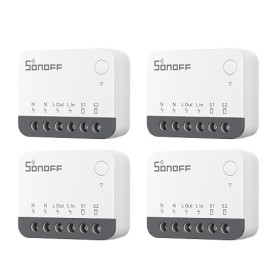 SONOFF Zigbee interrupteur Intelligent, Fonctionne Avec Alexa & Google Home, 4 Pack, NéCessite Une Passerelle Zigbee, NéCessite