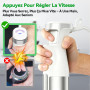 BESROY Mixeur Plongeant 5 en 1, 1100W, Vitesse Progressive, Lames Inox & Protection Anti-rayures, Hachoir Électrique, Fouet, Mou