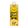 LEGAMI - Kawaii Étui École 2 en 1 en Silicone Souple, Thème Bee, Porte-stylos de Table, Fermeture à Glissière, Stylos Crayons Fe