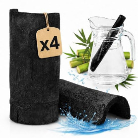 Charbon Actif Eau [Société Française] Binchotan Purificateur d'Eau du Robinet pour Carafe/Fontaine/Gourde - Charbon de Bambou po