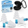 Bouchon Oreille Avion, 2 Paires Bouchons d’Oreilles Enfants 6+ et Adultes/Canal Auditif Étroit, 26dB, Réutilisables Silicone ave