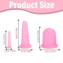 4 Ventouses Massage en Silicone, Anti-Cellulite & Visage, Kit de Ventouses Corps et Visage pour Massage Cupping, Facile à Utilis