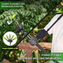 Tronçonneuse et Sécateur Électrique Télescopique, 4-en-1 Ensemble d’Outils de Jardin avec 4 Chaînes 2 Batteries Taille Haies Tel
