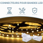 Innfeeltech Connecteur rapide du fil du connecteur de bande de 10 pièces pour 8MM 3 épingles de lumière LED, bande double latéra