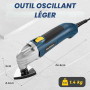 Enventor Outil Multifonction Filaire 200W, 22000 OPM | Angle d'oscillation 3°, Scie Vibrante avec 1 Grattoir, 1 Lame et 16 Papie