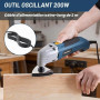 Enventor Outil Multifonction Filaire 200W, 22000 OPM | Angle d'oscillation 3°, Scie Vibrante avec 1 Grattoir, 1 Lame et 16 Papie