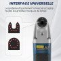 Enventor Outil Multifonction Filaire 200W, 22000 OPM | Angle d'oscillation 3°, Scie Vibrante avec 1 Grattoir, 1 Lame et 16 Papie