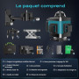 Niveau Laser Chantier Autonivelant 360° x 4, Lazer Niveaux 4D 16 Lignes Laser, Autonivellement et Mode Pulsé Extérieur, 2 x Batt