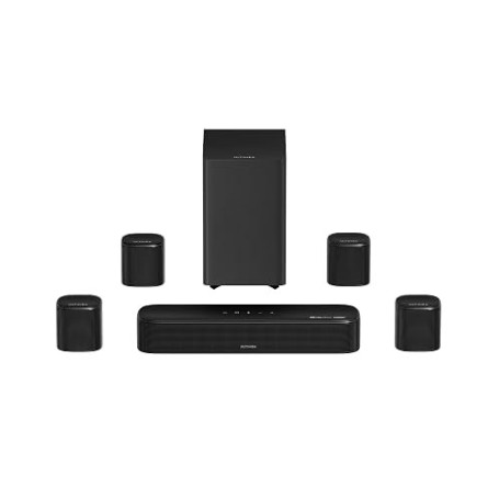 ULTIMEA 7.1ch Système Audio Surround, Barre de Son TV Dolby Atmos avec 4 Haut-parleurs Surround, 420W Puissance Max, VoiceMX, Ba