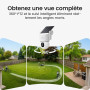 aosu D1 Max 4K Caméra Surveillance WiFi Extérieure sans Fil, Kit 4 Caméras | 8MP Caméra Solaire, PTZ 360° PIR + IA Suivi Auto Dé