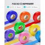 SUNLU Recharge de filament PLA mat 1,75 mm 4 KG, pour imprimante 3D, blanc mat, sans bobine PLA mat, compatible avec les bobines