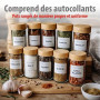 alpina Pot Epices Verre Lot de 12 - Petit Pot en Verre avec Couvercle Bambou et Doseur - Rangement Cuisine et Rangement Epices