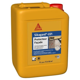 SIKA - Hydrofuge imperméabilisant façade et mur - Sikagard 221-5L | Protège façades et murs - Prêt à l’emploi - Limite salissure