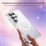 IMEIKONST Coque pour Samsung Galaxy S26 Ultra Pailletée Argenté JXSF | Compatible avec MagSafe, Étui Dos Transparent Magnétique,