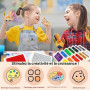 Ksvaye 15 Couleurs Encre Tampon Encreur Enfant Tampons Encreurs Multicolores Color Ink Inkpad Non Toxique Lavable Couleur Tampon