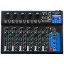 Depusheng HT7 Console de mixage audio Bluetooth portable avec table de mixage DJ USB et prise MP3, alimentation 48 V pour enregi