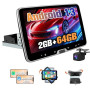 AWESAFE Autoradio 1 Din Universel Android 13 | Écran Tactile Amovible 10,1 Pouces | 2Go+64Go | CarPlay & Android Auto | Caméra d